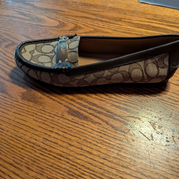 Coach Signature Pattern Brown Loafers - Picture 3 of 6